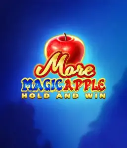 Discover the spellbinding allure of the More Magic Apple slot game by 3 Oaks Gaming, showcasing a shimmering red apple against a rich blue background. This graphic captures the magical theme of the game. Suited for fans of fantasy, the vibrant color scheme and appealing artwork ensure it captures attention. 