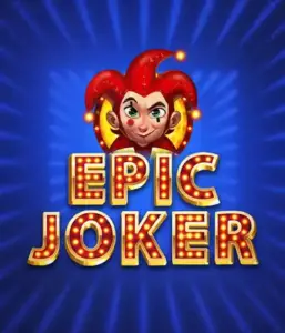 Experience the colorful world of Epic Joker slot by Relax Gaming, highlighting a playful joker with a flaming hairstyle against a dazzling blue background. This image depicts the light-hearted spirit of classic slots, perfect for those who love traditional gameplay, offering a delightful play experience.